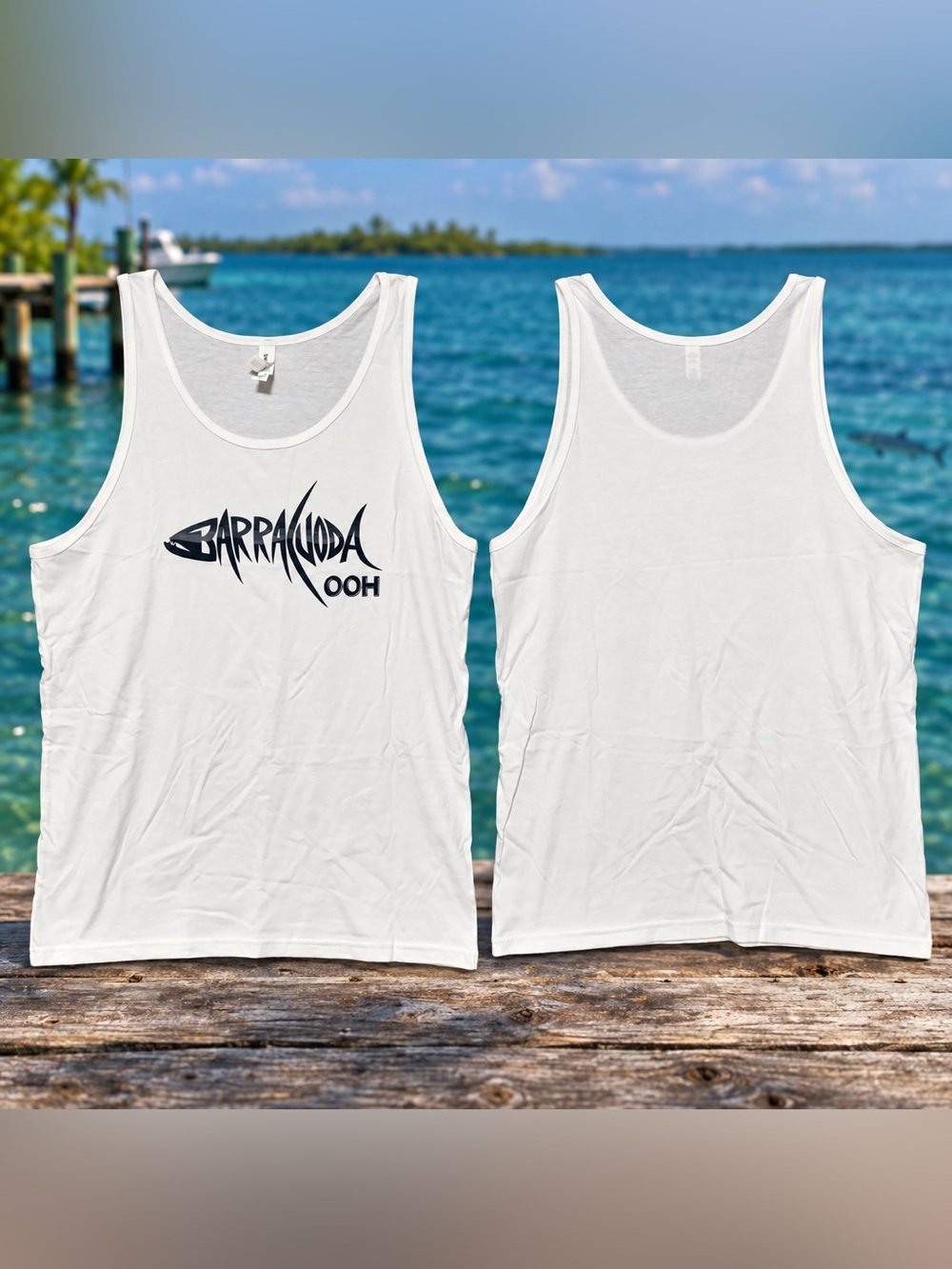 Men’s Barracuda “OOH” Tank Top — Heart Song Inspired, Size Large